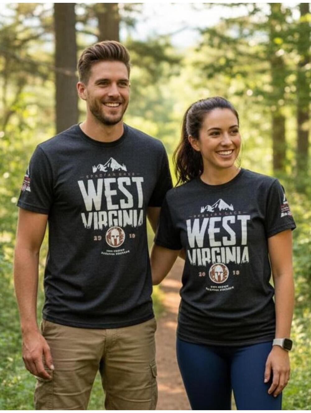 New Unisex Official Spartan Mud Race West Virginia T-Shirt Size Small